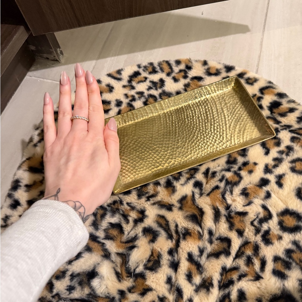 Gold Textured Rectangular Tray - Picture 3 of 3